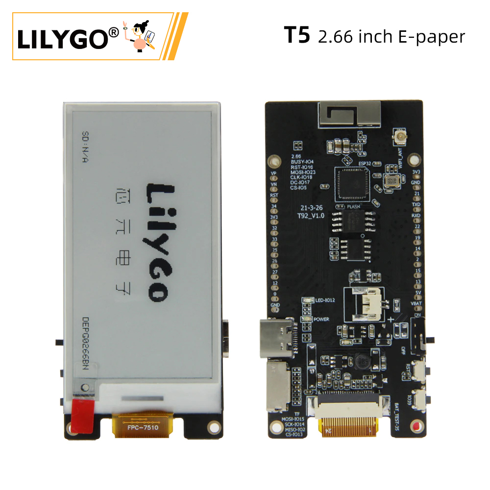 Ttgo Tdisplay - LILYGO® TTGO T5 2.66 inch E-paper