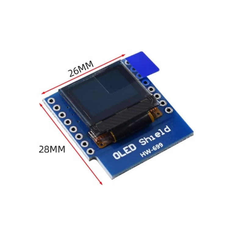 0.66 inch OLED Display Module  - đánh giá và giá Wemos D1