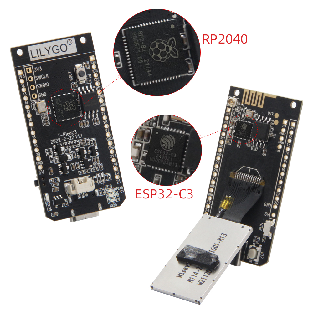 LILYGO® T-PicoC3 ESP32-C3 RP20 - đánh giá và giá Devkitc